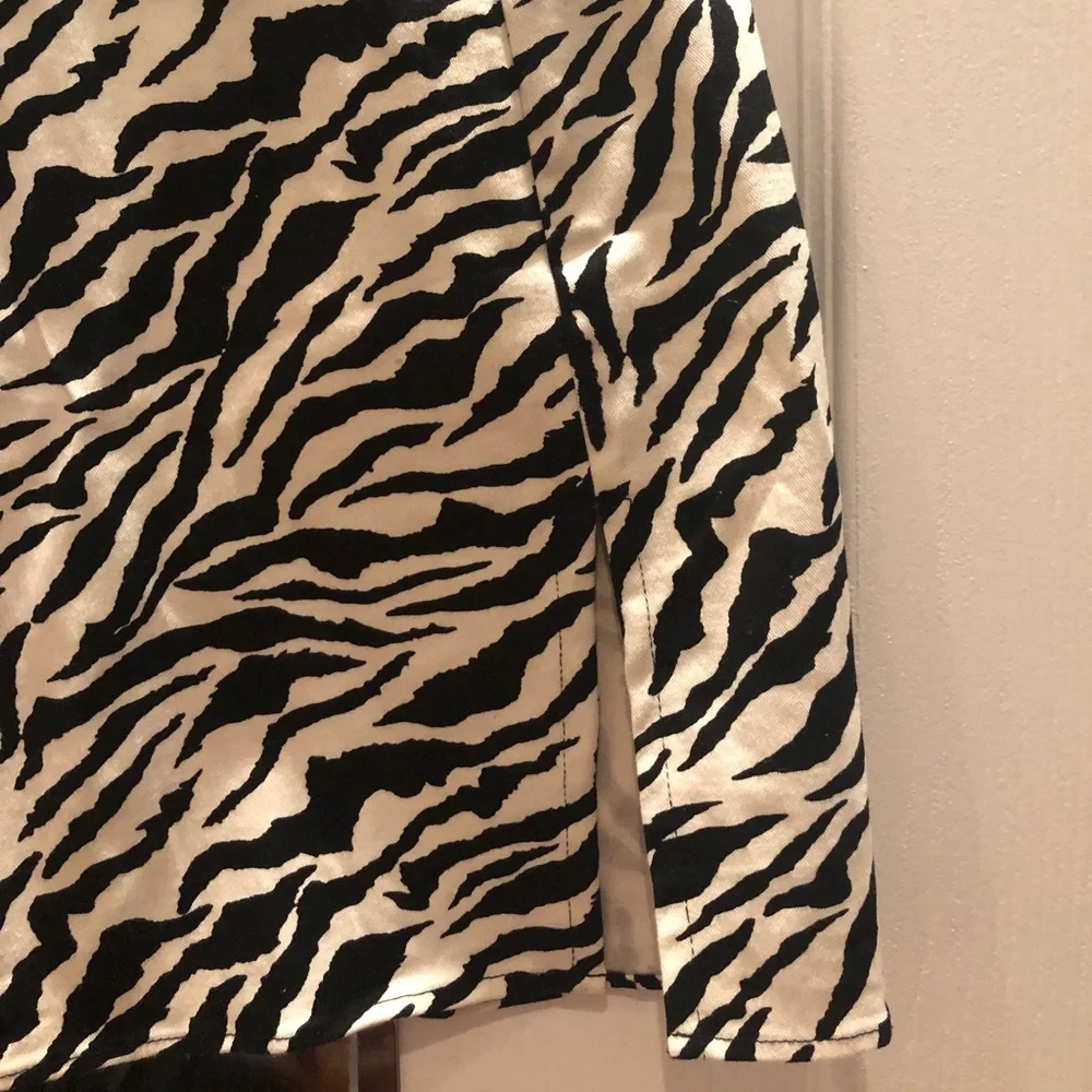 MOTEL PELMET SKIRT 90'S ZEBRA BLACK & WHITE size small - Picture 9 of 12